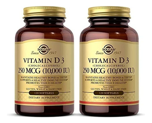 Solgar Vitamina D3 Cholecalciferol 10000 Ui 240 Capsulas