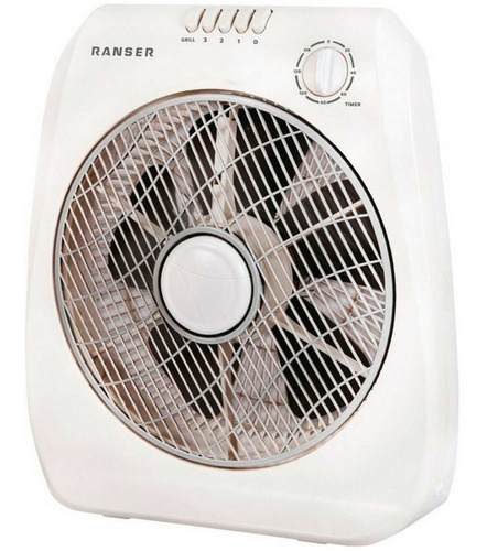 Turbo Ventilador Ranser Tu-ra12b Blanco 60w 3vel 12 Pulgadas