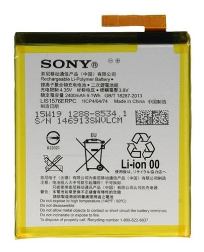 Batería Lis1576erpc Sony Xperia M4 Aqua E2303 E2333 E2353