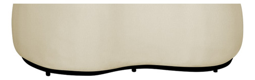 Puff Decorativo Beatriz Orgânico Suede Marfim