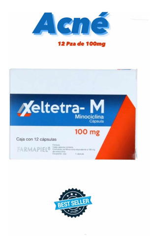 Xeltetra M Acné Piel Grasa Espinillas 12 Piezas De 100mg