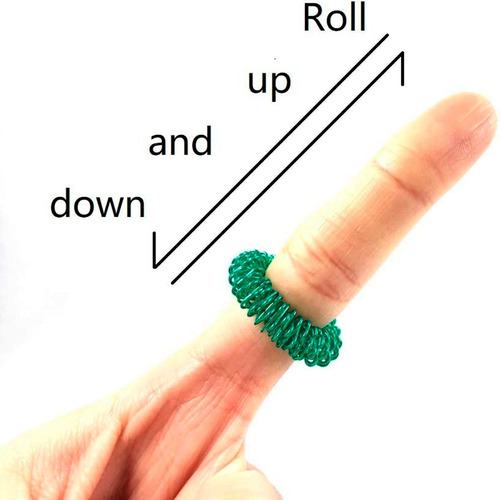Imagen 6 de 10 de Anillo Sensorial Acero Antiestrés Juego Juguete Colores