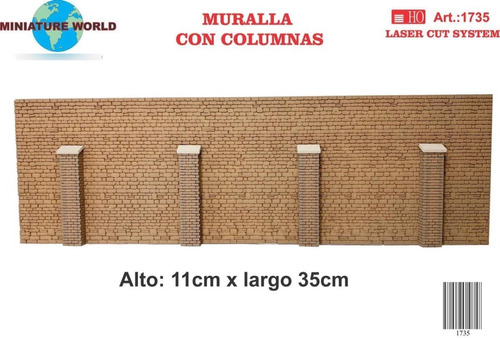 Nico Muralla Con 4 Columnas Miniature World H0 (mnw 43)