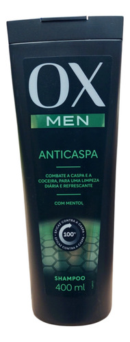 Shampoo Ox Men Anticaspa Kit Com 2 Unidades De 400ml