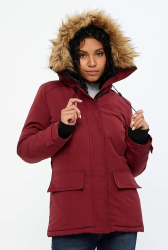 Chaqueta Parka De Invierno Dama Plumas Marca Canadiense