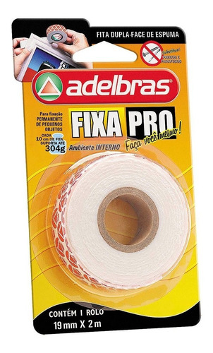 Cinta Adhesiva Doble Faz 12 Mm X 2 M Hasta 300 Gr Adelbras