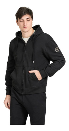 Campera Canguro Bordada Frisa Liviana Hombre Mistral 86008