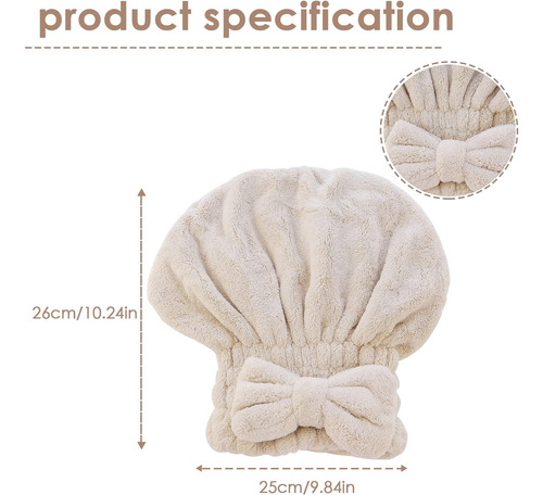 Aevbsoy 2 Pack Gorro De Microfibra Para Secar El Pelo...