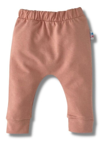 Imagen 1 de 2 de Pantalon Babucha Algodon Rústico Lisa Puño Bebe Beba Nena