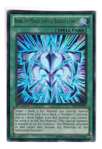 Yugioh Rank-up-magic Limited Barian's Force Ultra 1st Ys13-e