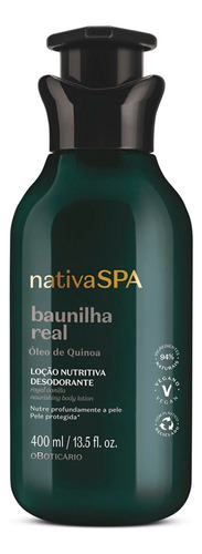 O'boticário Nativaspa Loção Hidrat. Corp Baunilha Real 400ml