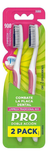 Cepillo Dental Pro Limpieza Tradicional 900 Duro 2 Uds