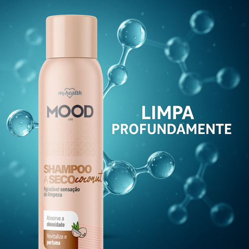 Shampoo A Seco Mood 150ml Coconut, Berries Ou Fresh Kit 3un