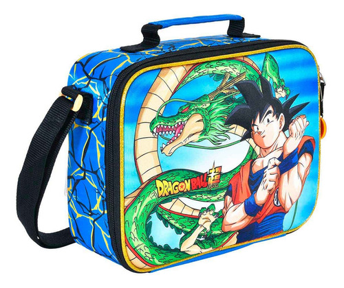 Lonchera Yadatex Goku Y Shenlong Dragon Ball Color Azul - 8cm X 20cm