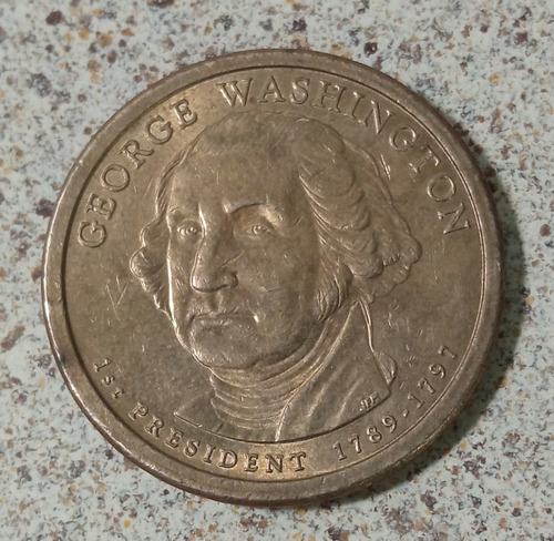Moneda 1 Dólar Bronce G. Washington Aniversario Excelente