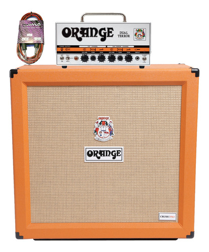 Amplificador Guitarra Orange Dt30h Cabezal + Caja 412 Prm Color Naranja