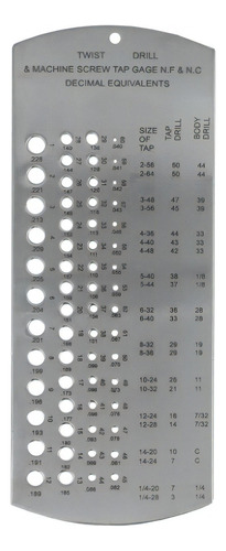 Gage / Calibrador Para Brocas 1 - 60 Numéricas Weston