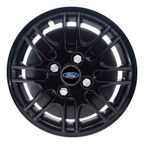 Tasa Adaptable A Ford Rodado 13  Negra + Logo