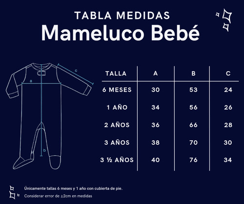 Mameluco Ropa Bebé Pijama Disfraz Stitch Gorro Bordado Celeste 1 Año