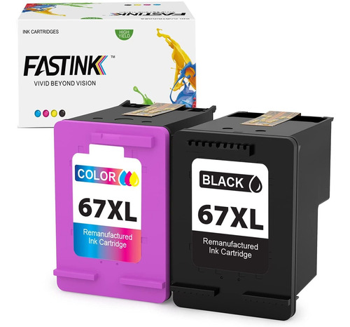 Remanuured 67xl Ink Cartridge Black Color Combo Pack   ...