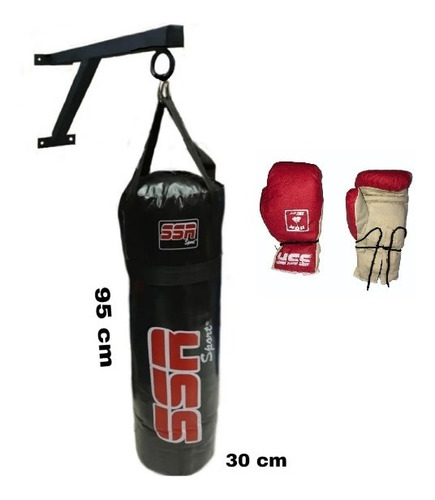 Costal De Box Con Guantes Boxeo Base Soporte Colgarlo Saco 