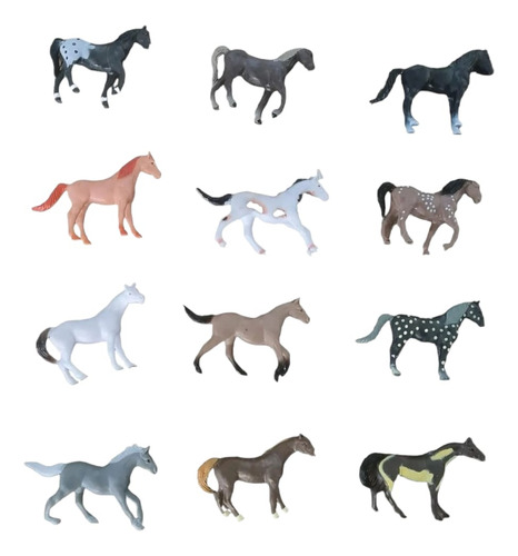 Juguetes De Animales Caballos + Cercas 14 Figuras S