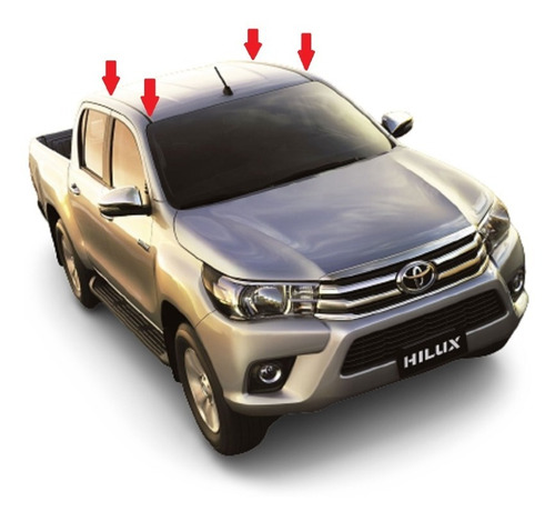 Toyota Hilux D/c 2016 / 2018 Molduras Techo Baguetas Negras