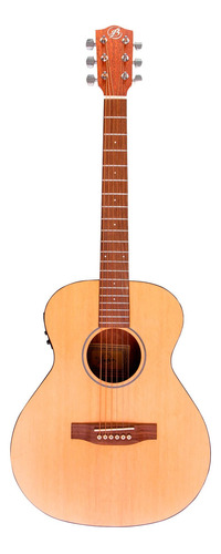 Guitarra Electroacustica Bamboo Ga-38-spruce-q Con Funda Material Del Diapasón Nogal Orientación De La Mano Diestro