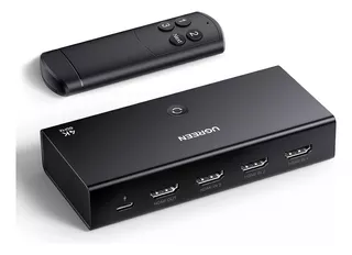 Ugreen Hdmi Switch 4k@60hz, Hdmi Splitter 3 En 1 Salida Soporte 3d Hdr Dolby Atmos Hdcp2.2 Hdmi Conmutador Con Control Remoto Compatible Con Ps5/4/3 Xbox Nintendo Switch Roku Apple Tv Fire Stick