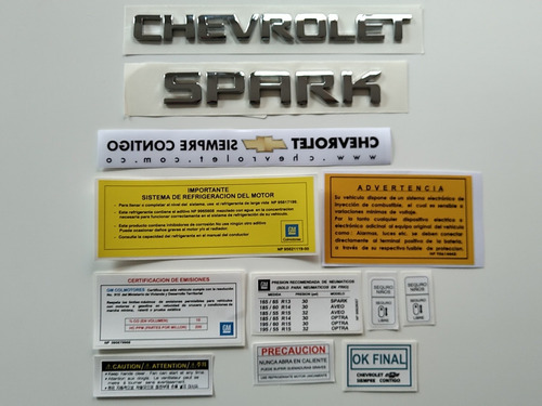 Calcomanias Chevrolet Spark 