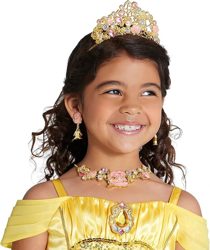 Bella Y Bestia Set De Joyas Collar Y Aretes Disney Store
