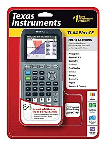 Calculadora Gráfica Texas Instruments Ti-84 Plus Ce Silver