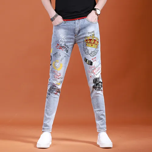 comprar Pantalones Holgados De Entrepierna Recta Para Hombre De Moda