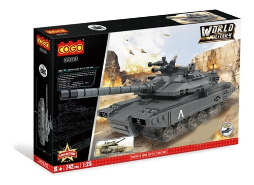 Juego Bloques Cogo Para Construir Tanque Militar 742pzs Febo