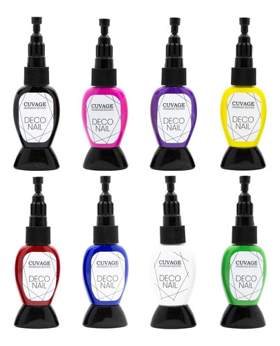 Cuvage X8 Deco Nail Esmalte Decoración Uñas Doble Punta 12ml