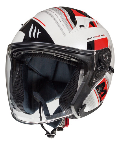 Casco De Moto Mt Helmets - Avenue Sv Sideway C5 Rojo / Perla