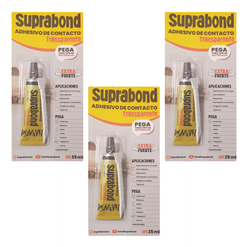 Adhesivo Suprabond Transparente 25ml Con Blister X 03