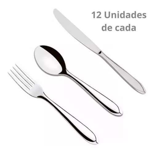 Kit 12X Garfo De Mesa Aço Inox Laguna Tramontina