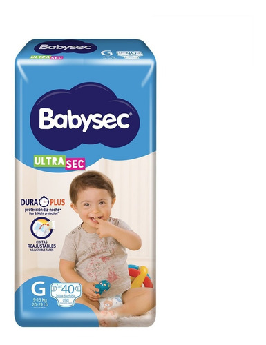 Pañal Babysec Ultrasec Grande 40 Piezas