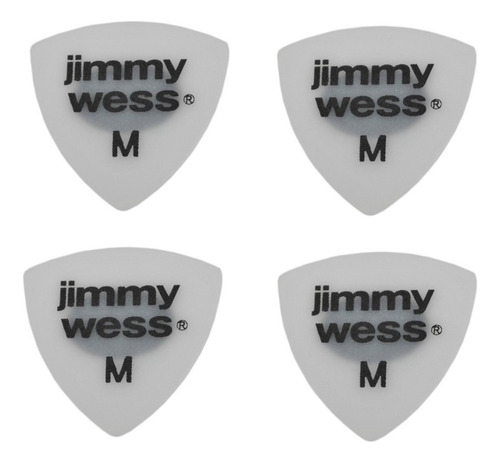 4 Plumillas, Puas Jimmy Wess Triangular Con Anti Derrapante Color Blanco Tamaño Mediano