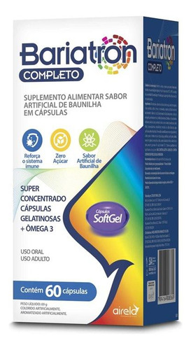 Kit Bariatron Completo Baunilha Com 5un De 60 Cápsulas