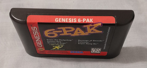 Cartucho 6-pak Completo Para Mega Drive E Sega Genesis (Usado)