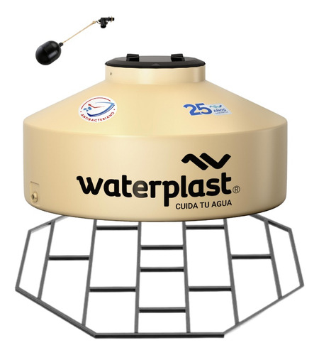 Tanque Chato Tricapa Waterplast 800lt + Base + Flotante