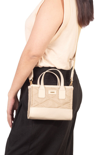 Bolsa Crossbody Dama Bolsas Mujer Impermeable Poppy Yayas Color Oat