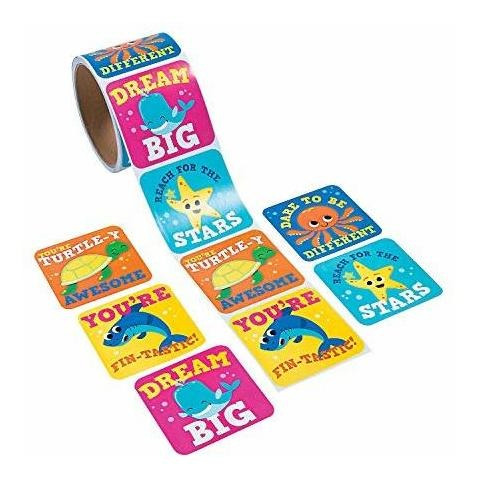 Fun Express Under The Sea Jumbo Roll Pegatinas  100 Piezas 