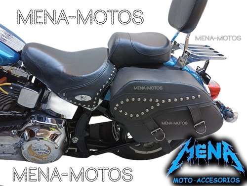 Mochilas En Piel Genuina Para Moto Chopper 