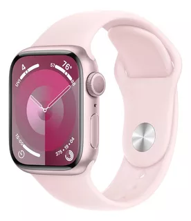 Apple Watch 9 Gps 41mm Caja Aluminio Color Pink Rosa - Correa Deportiva Rosa