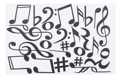 Adhesivo De Pared Con Notas Musicales