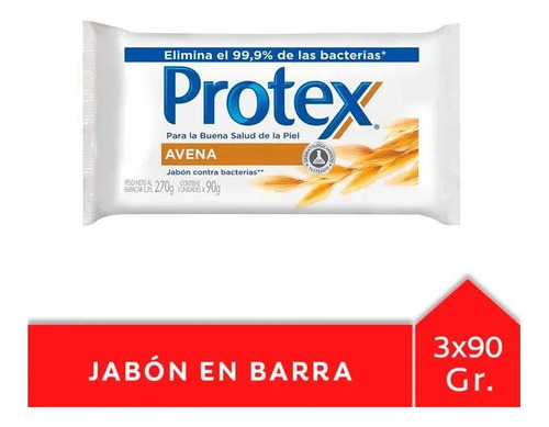 Jabon En Barra Protex Avena 90gr*3(1 Pack)-super
