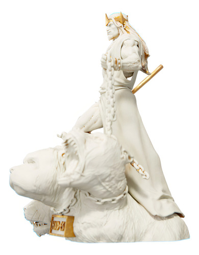 Estátua Hades - Deus Dos Mortos - Estatueta Imagem Plutão Cor Cor Mármore Dourado